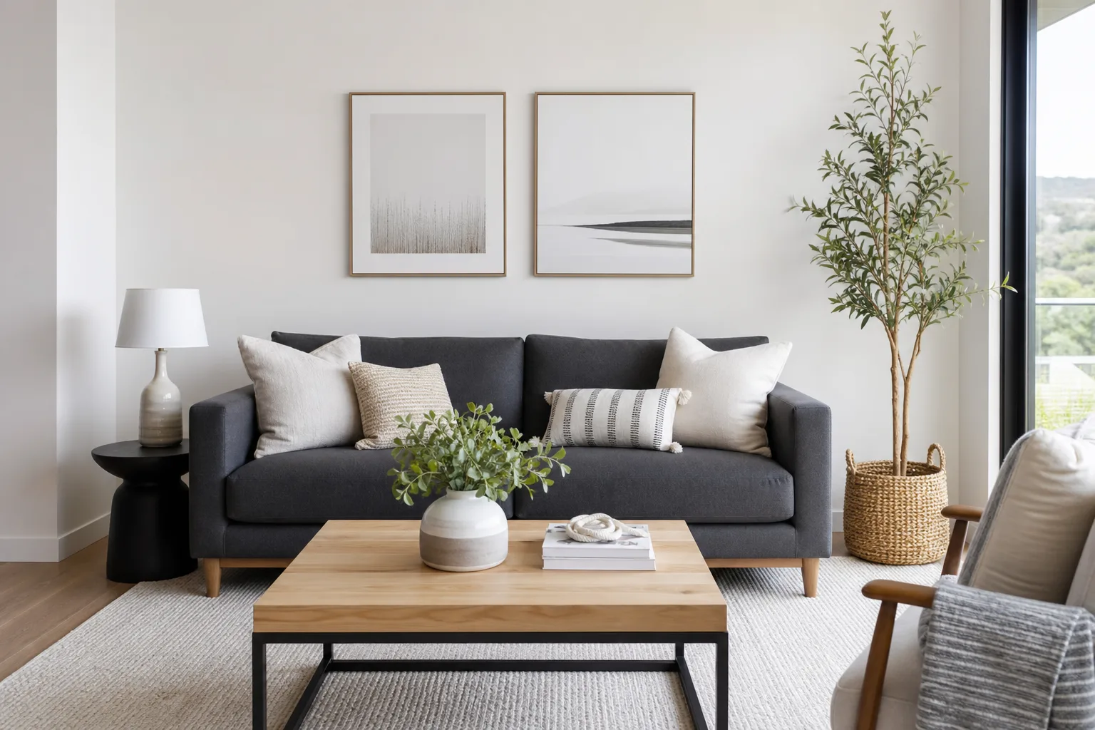 Clean, bright living room representing Simba Cleans quality